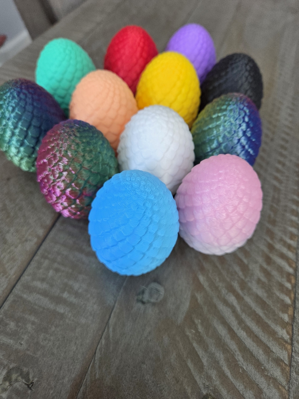 Dino Eggs Colorful textured silicone egg multi Colors